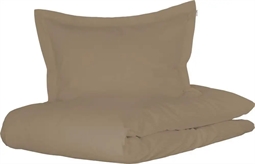 Kingsize sengetøj 240x220 cm - Latte - Jacquardvævet - 100% egyptisk bomuldssatin - Turistrib Turiform